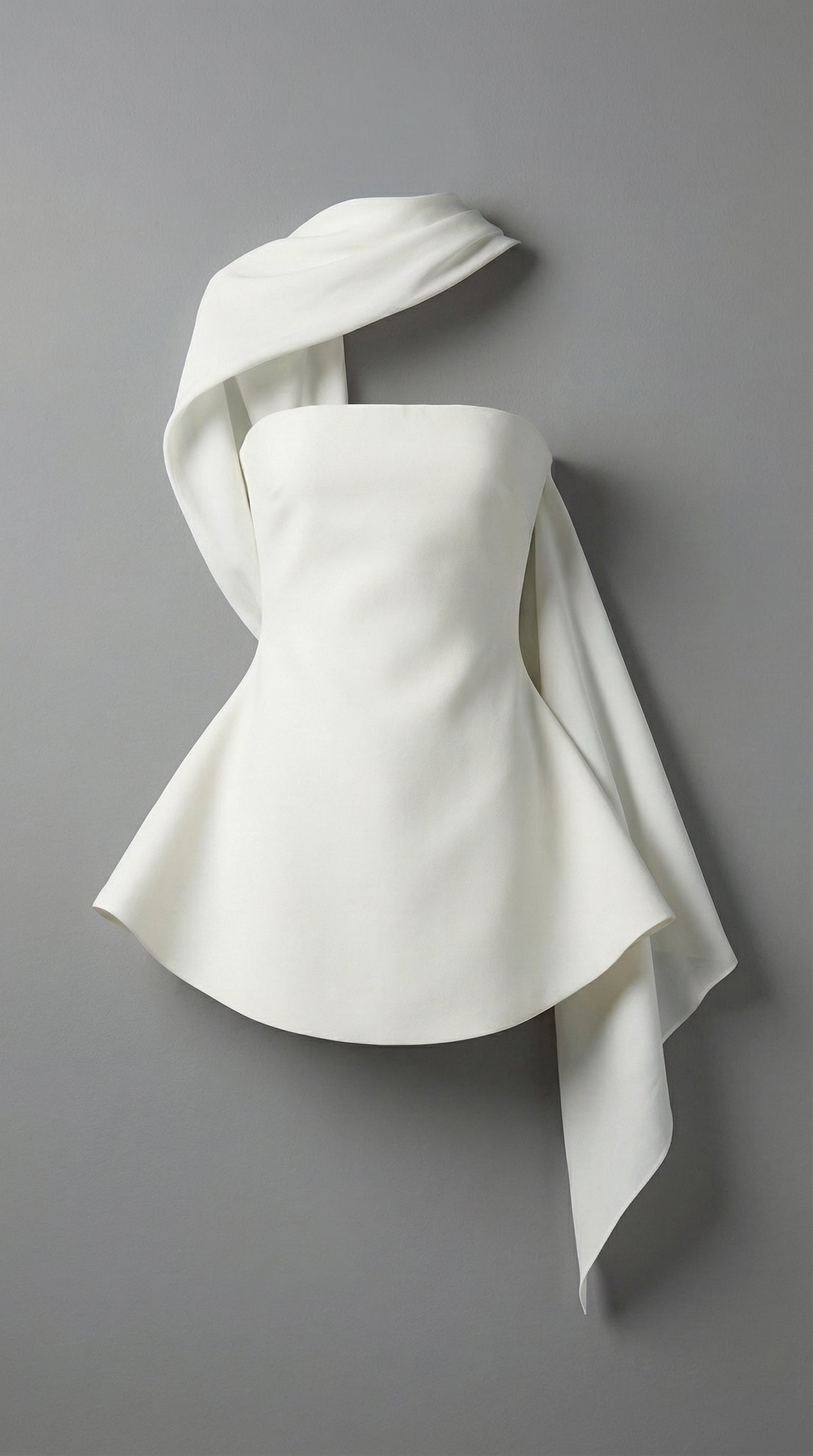 Calwa Scarf Strapless Flare Mini Dress
