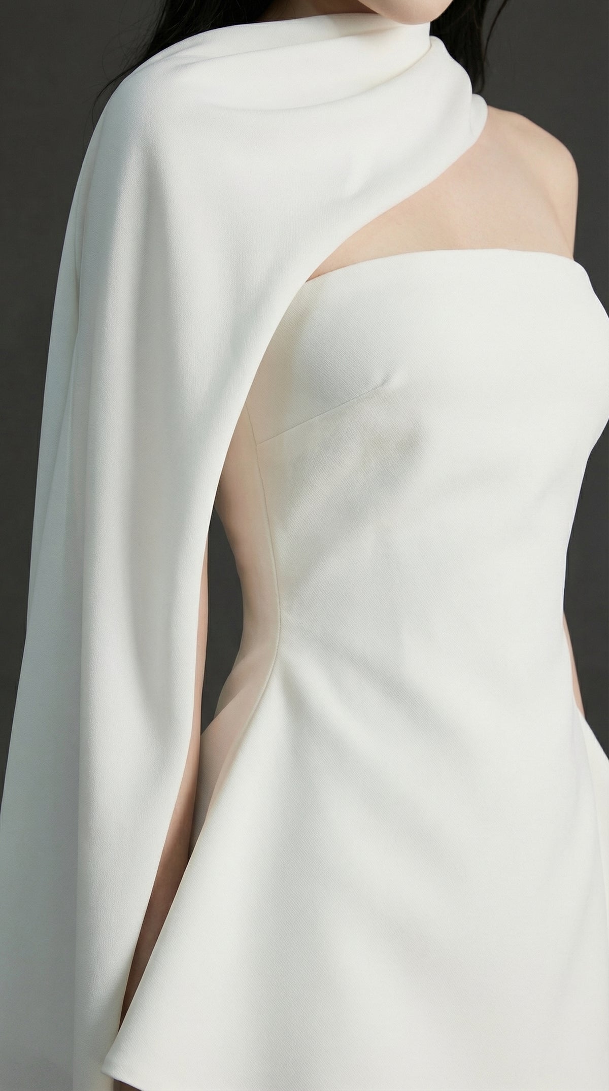 Calwa Scarf Strapless Flare Mini Dress