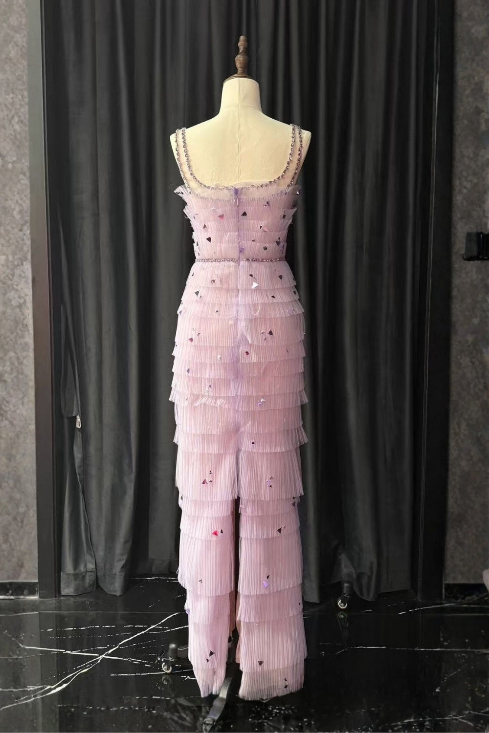 ARWA EMBELLISHED MAXI DRESS IN PURPLE