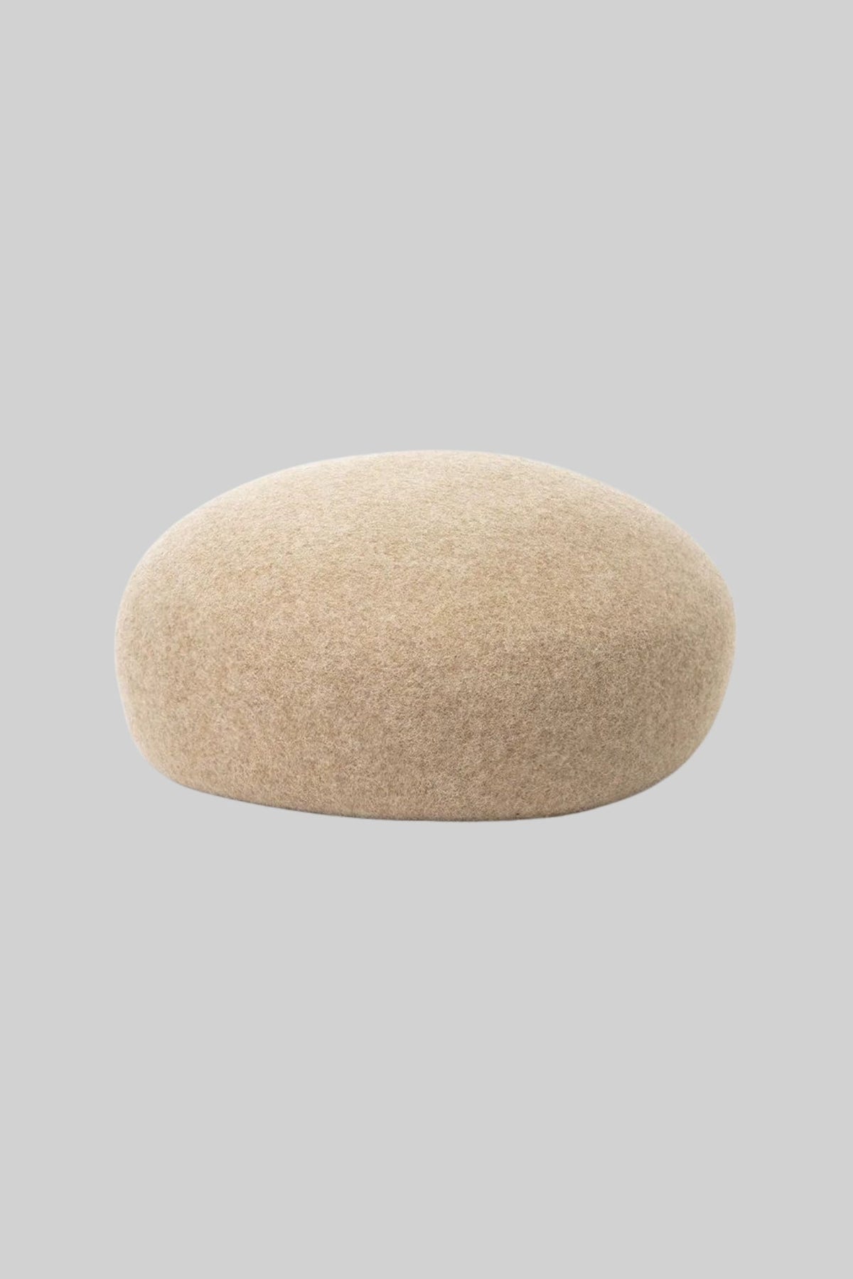 Wool Felt Structured Beret – Ivoire