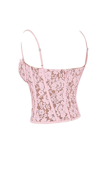 Floral Lace Corset Cami Top