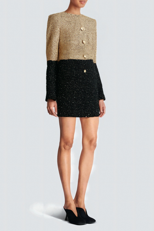 Gabbi sequinned tweed jacket & skirt matching set
