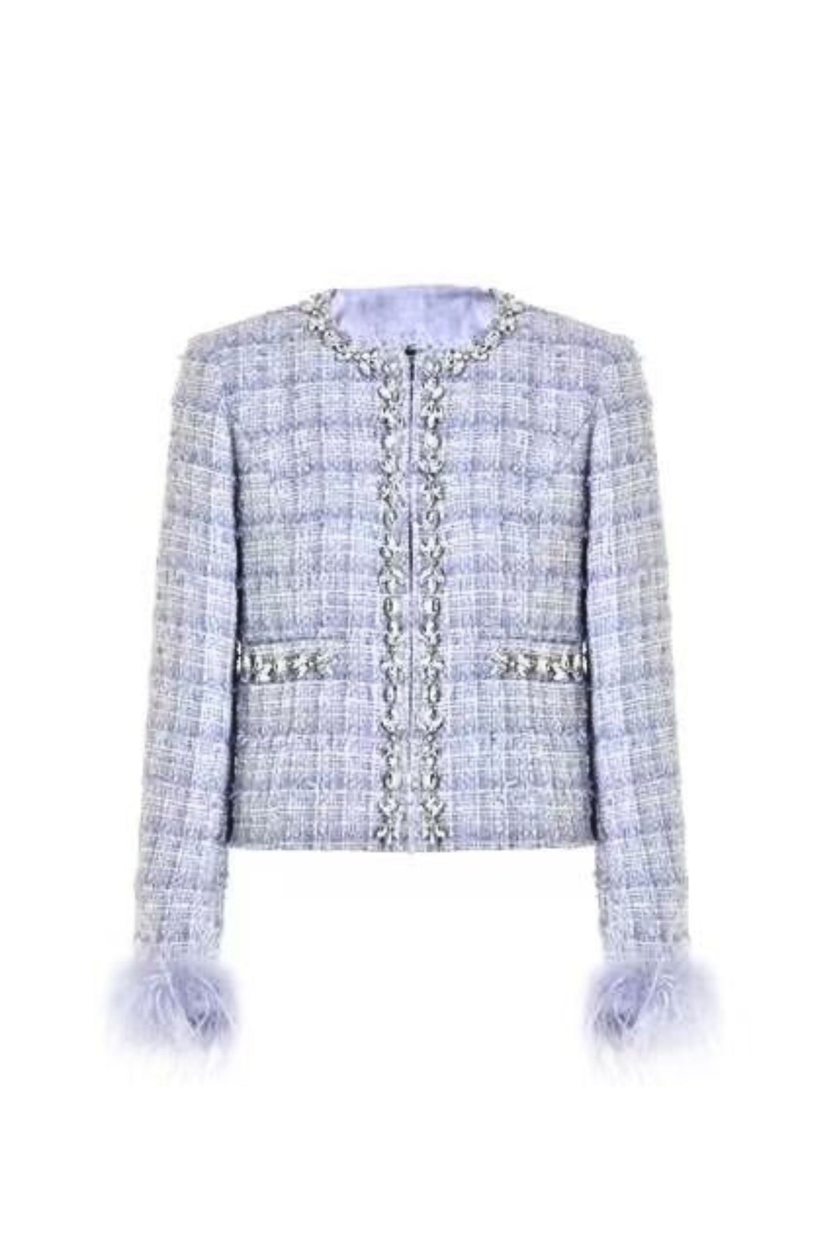 Tweed rhinestone suit dress
