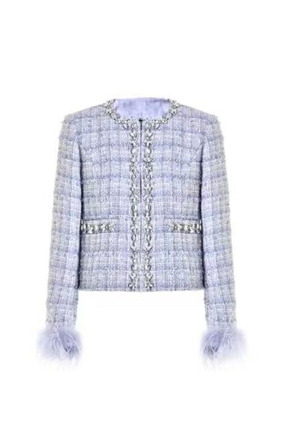 Tweed rhinestone suit dress