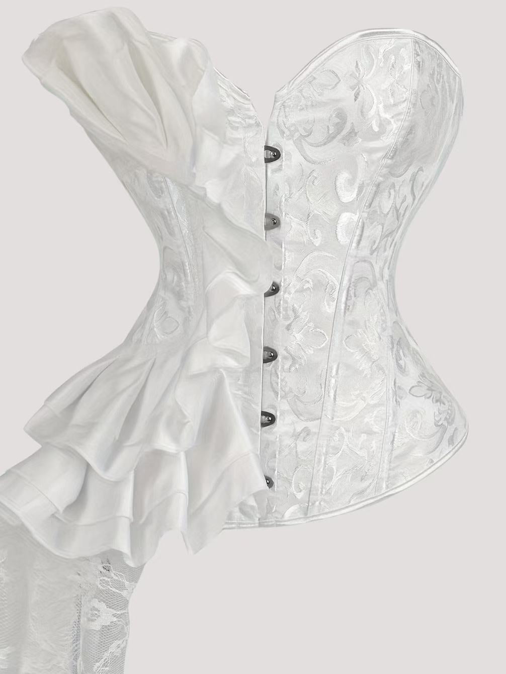 Retro satin STRAPLESS CORSET TOP