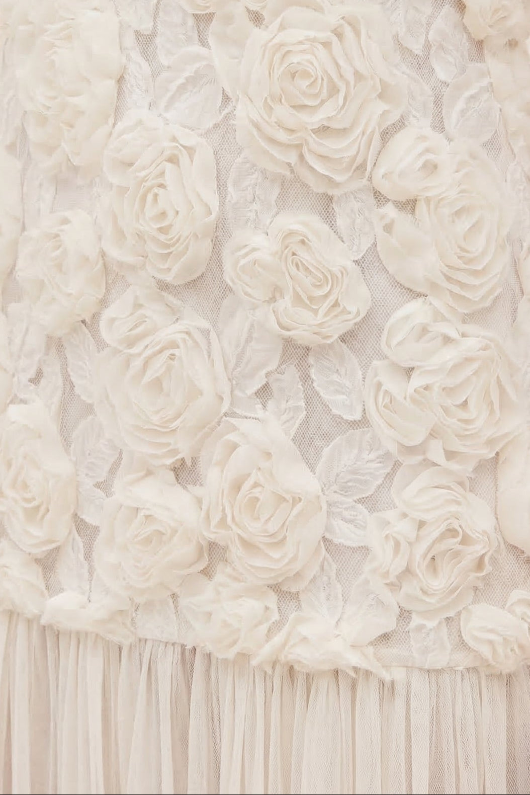 Lillie Spaghetti Floral Ruffle Maxi Dress - White