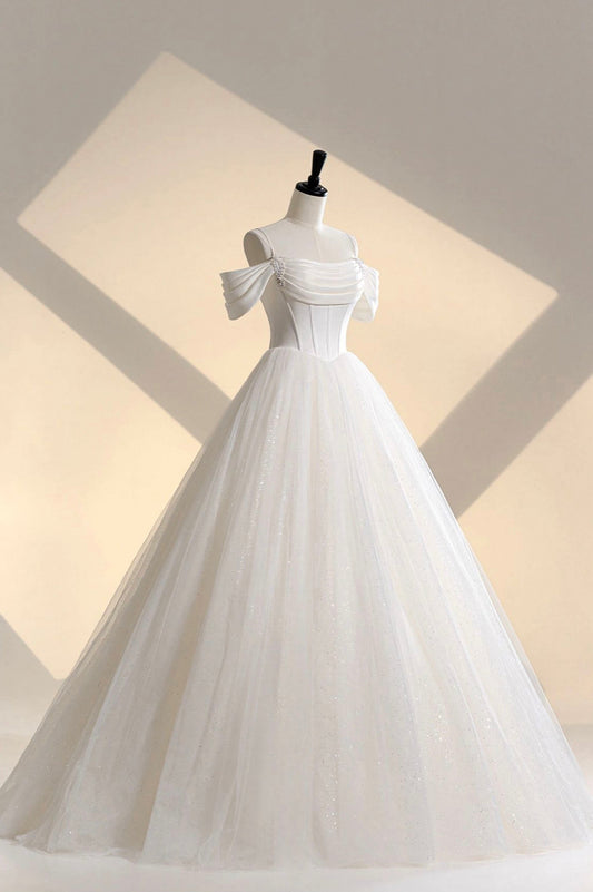 Off the Shoulder Sparkly Tulle Dress