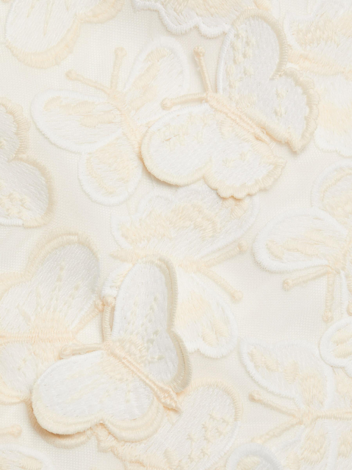 Butterfly Appliqué Mini dress in cream