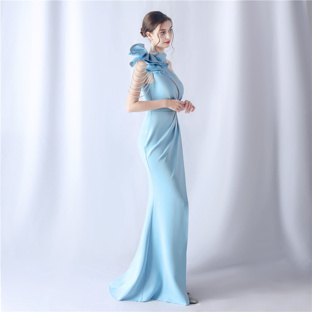 Crafted Flower With Beading Formal Dress