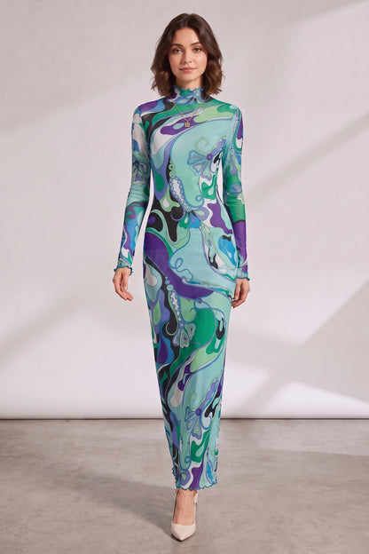 Premium Fabric Long Sleeve Maxi Dress Premium Fabric - product view 2