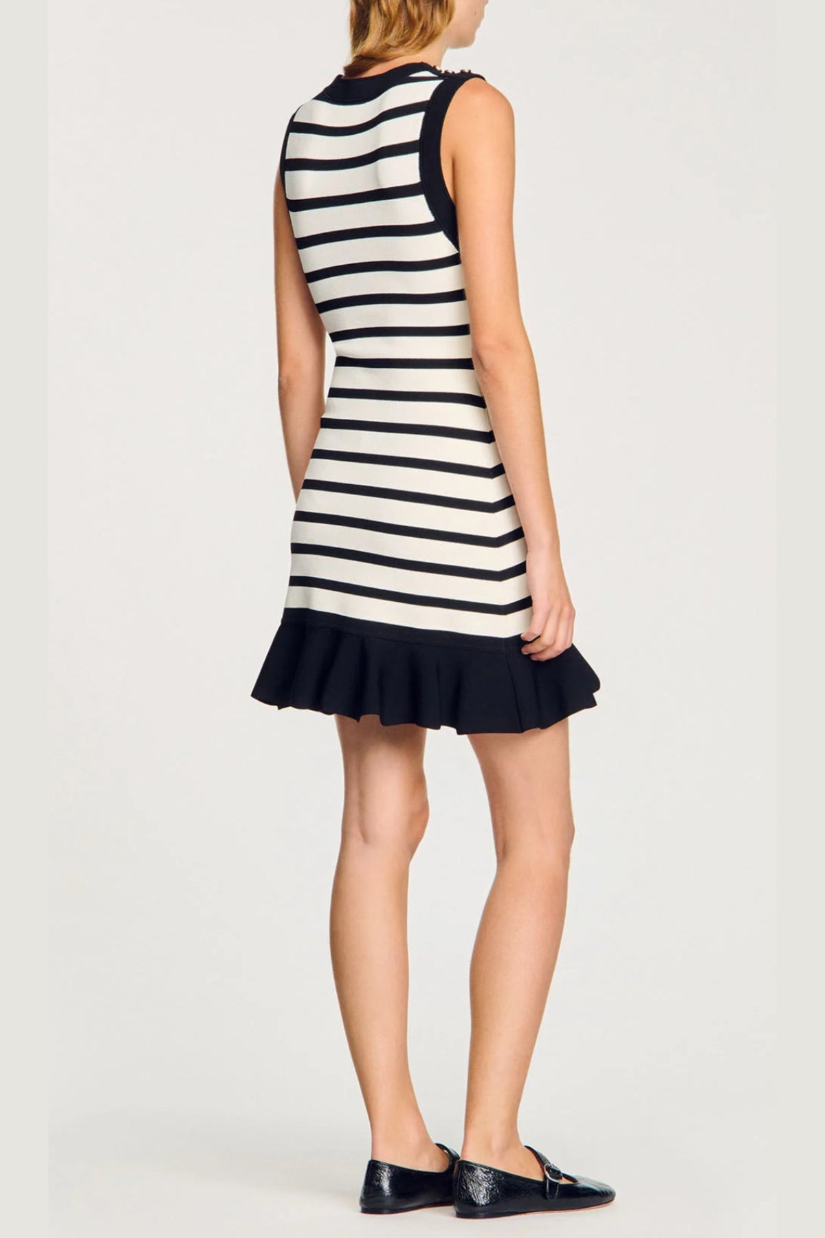striped knit mini dress