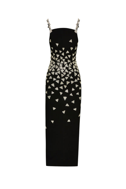Crystal Triangle Maxi Bandage Dress