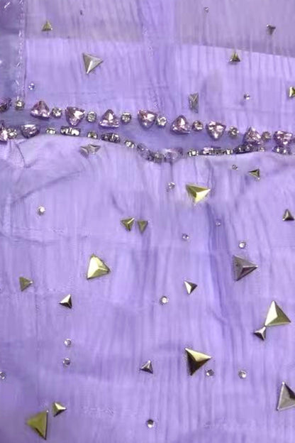 ARWA EMBELLISHED MAXI DRESS IN PURPLE