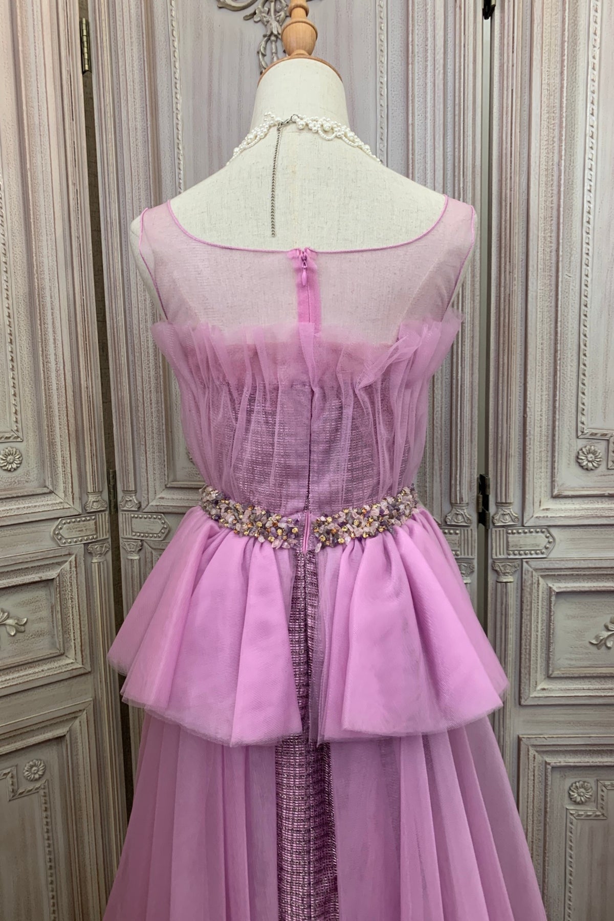 Embellished Purple Maxi Dress