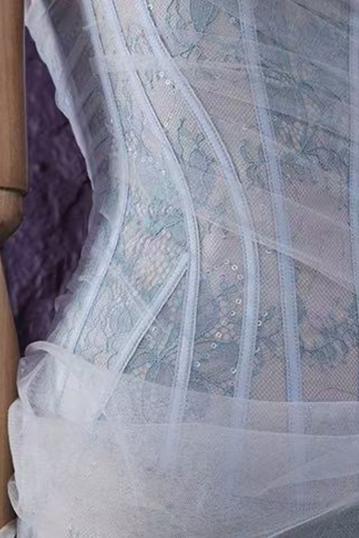 MARA BLUE LACE CORSET DRESS