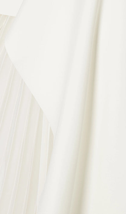 WHITE BANDAGE HALTER IRREGULAR MAXI DRESS