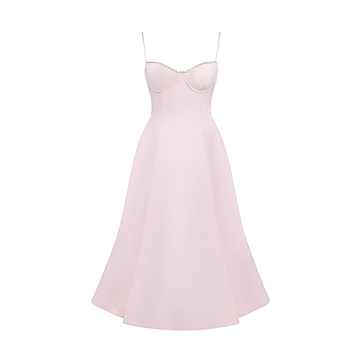 Analissa pink mesh midi dress