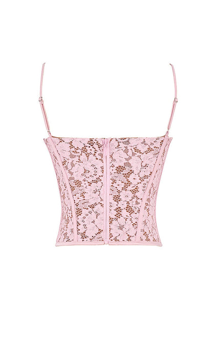Floral Lace Corset Cami Top