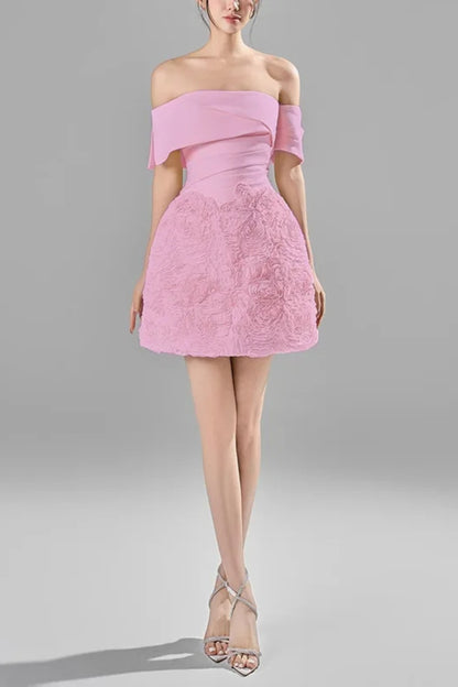 BACKLESS MINI PINK DRESS