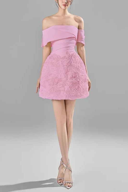 BACKLESS MINI PINK DRESS