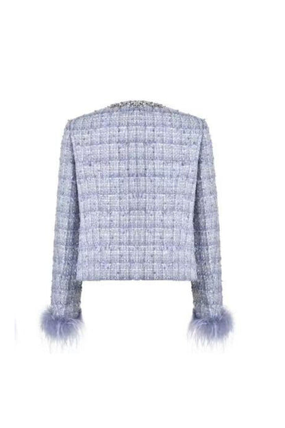 Tweed rhinestone suit dress