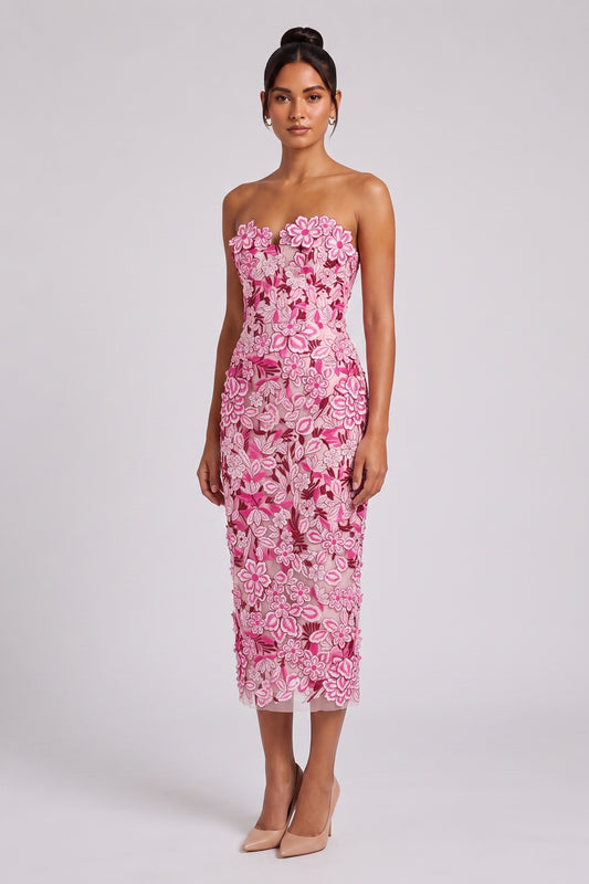 pink mesh sheath dress pink mesh dress - product view 1