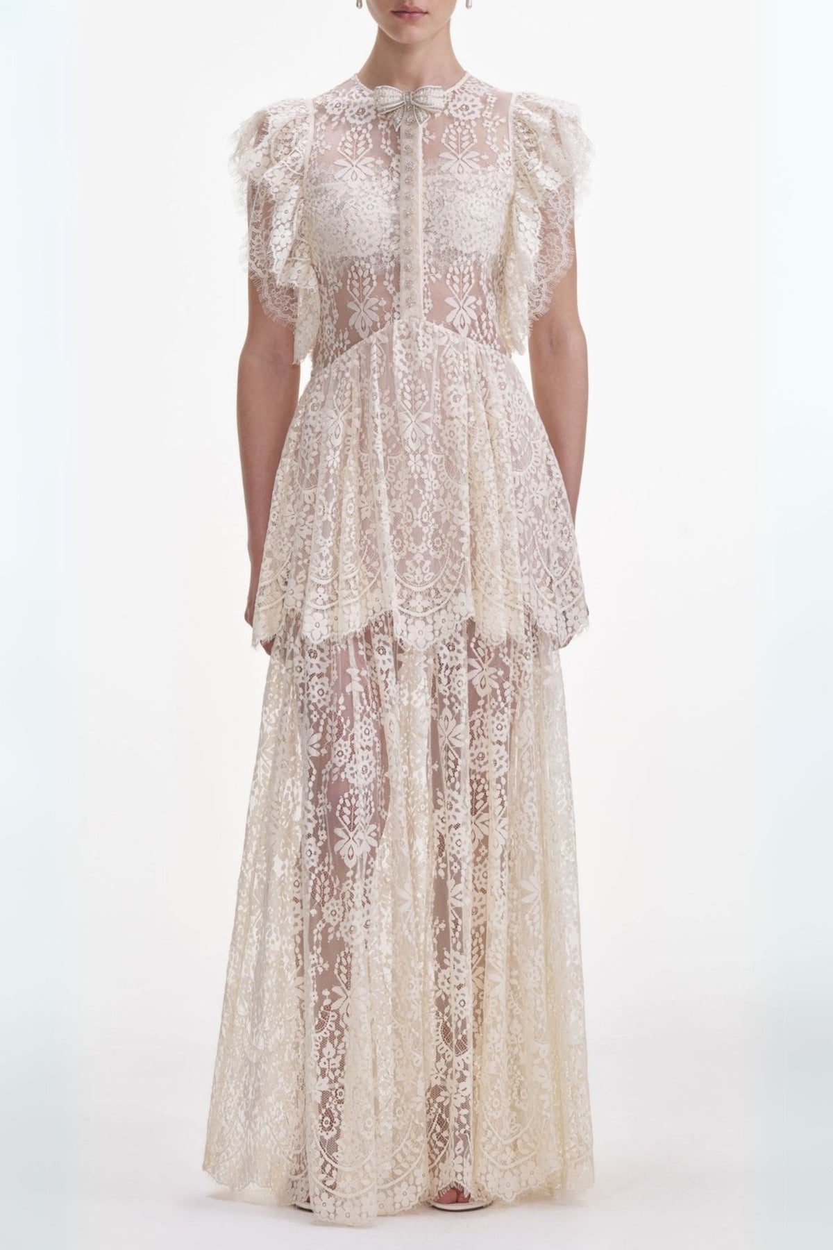 Tiered Lace Maxi Dress