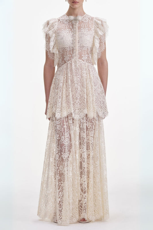 Tiered Lace Maxi Dress