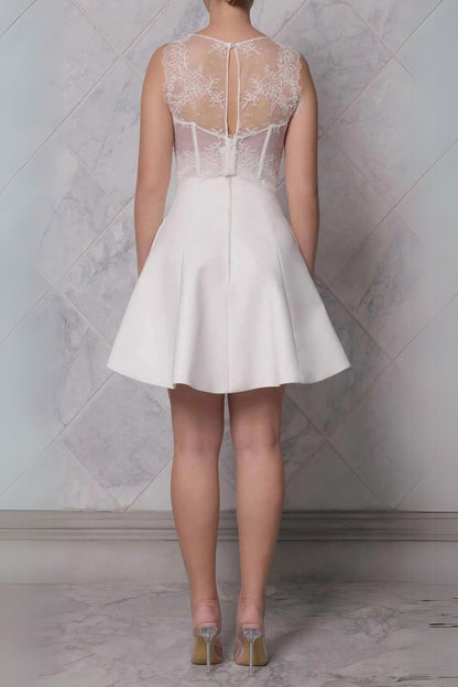 nude ombre off-white under-bust corset mini skirt set