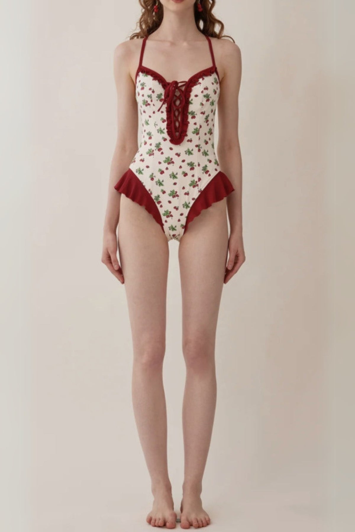 Dandy Strawberries Printed One-Piece Swimsuit