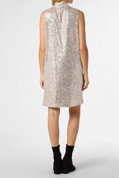 Cocktail mini dress in beige