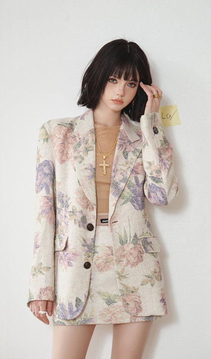 FLORAL PRINTED BLAZER