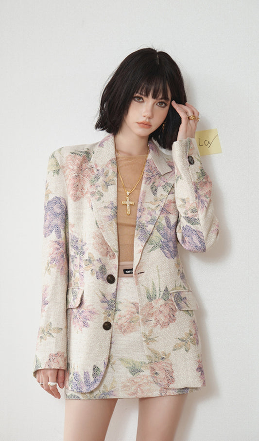 FLORAL PRINTED BLAZER