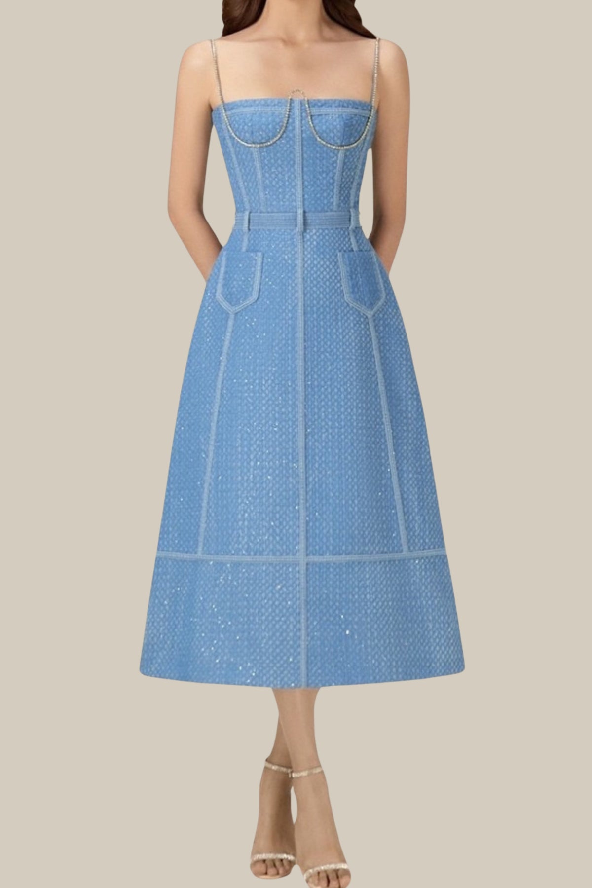 Gabriella Midi Dress In Blue