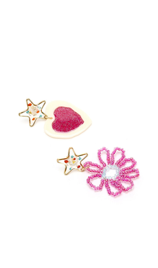 BARBIE ASYMMETRICAL EARRINGS