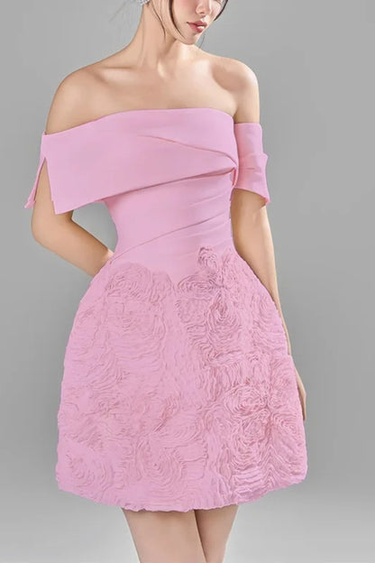 BACKLESS MINI PINK DRESS