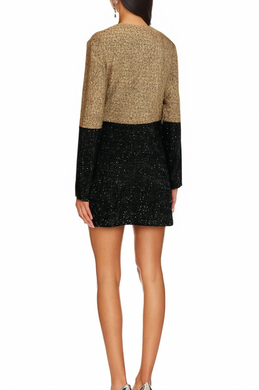 Gabbi sequinned tweed jacket & skirt matching set