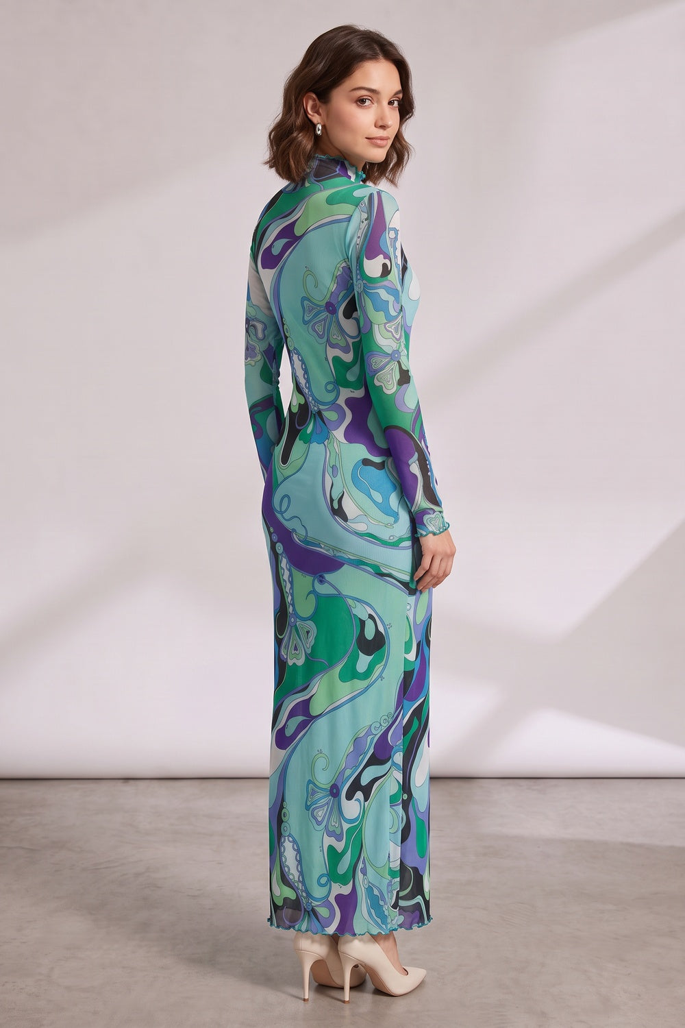 Premium Fabric Long Sleeve Maxi Dress Premium Fabric - product view 3