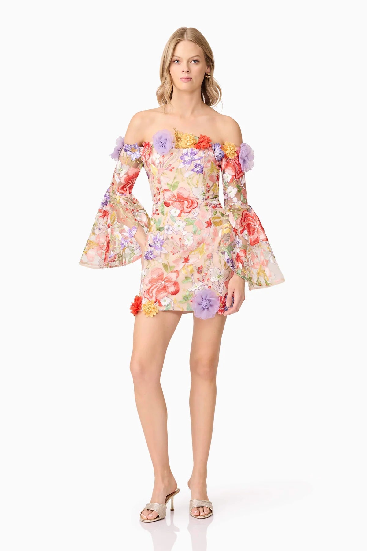 tabitha multicolor Off Shoulder Mini Dress in Floral