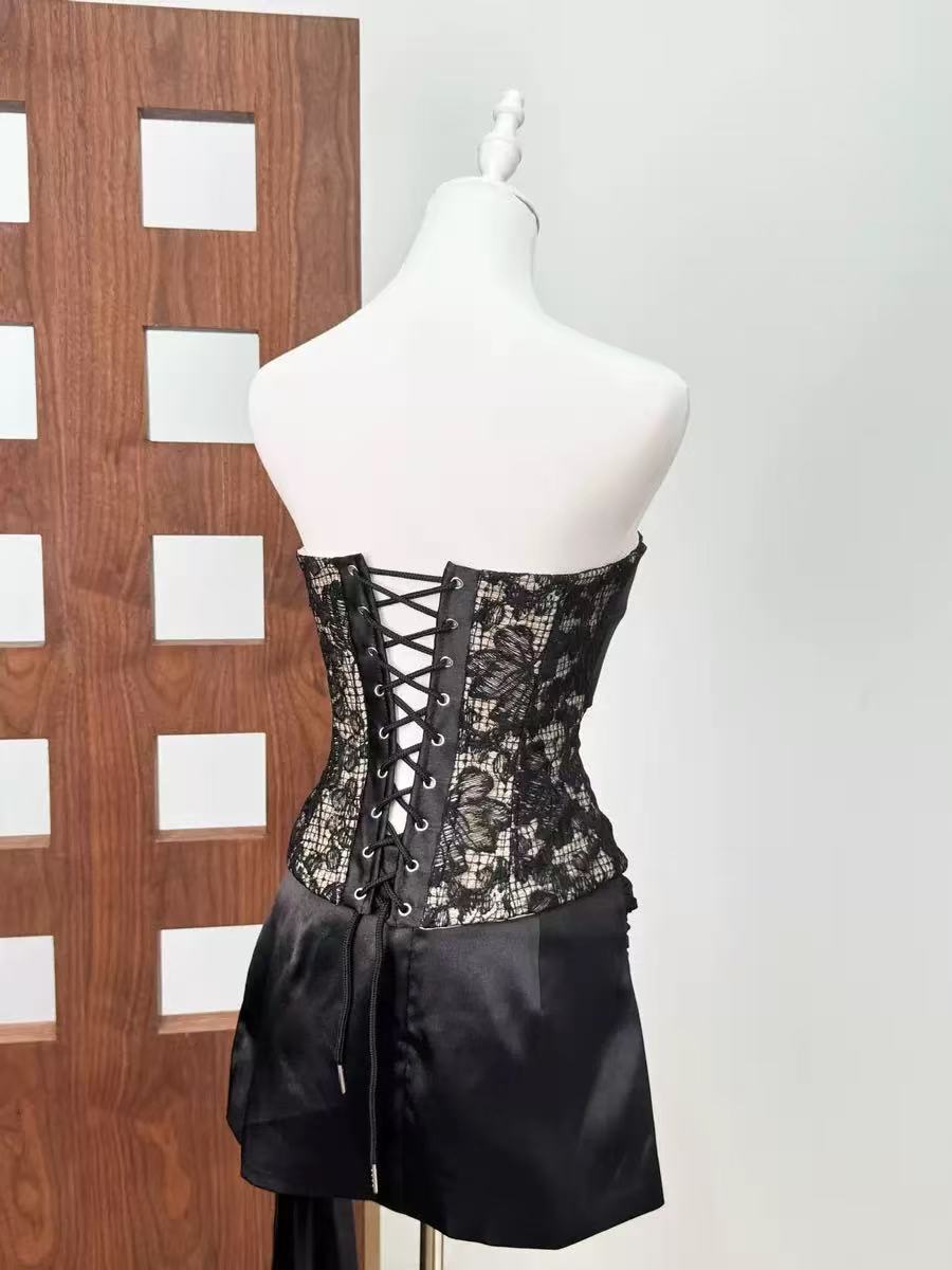Strapless Black mini dress