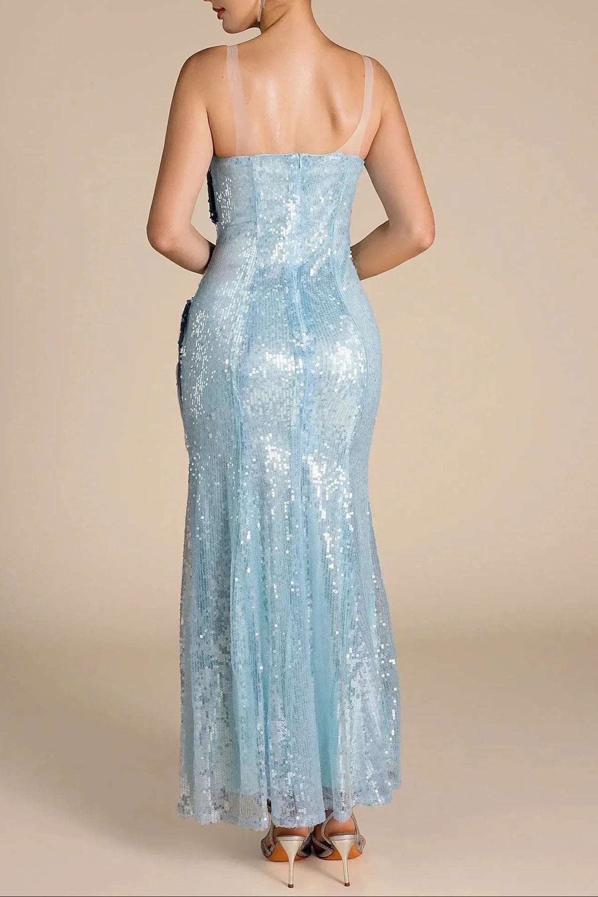 alyssa Samira Gradient Embellished Mermaid Maxi Dress