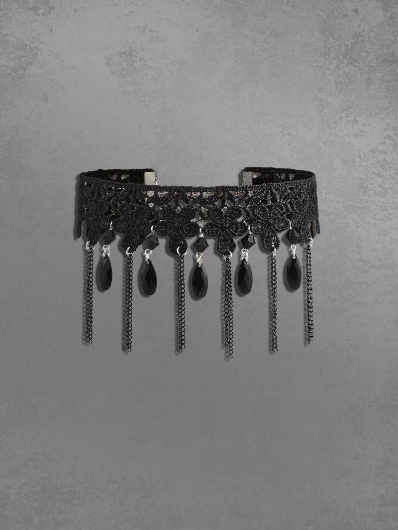Retro Gothic Fringe Chains Pendant Choker