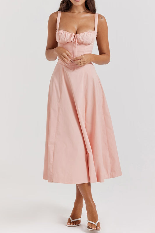 BABY PINK BUSTIER SUNDRESS