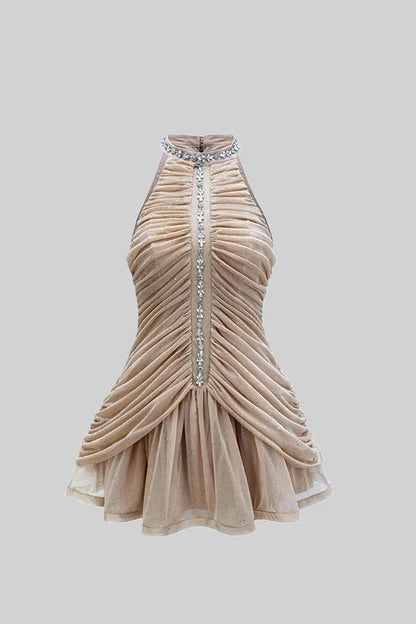 SERENITY HALTERNECK MINI DRESS