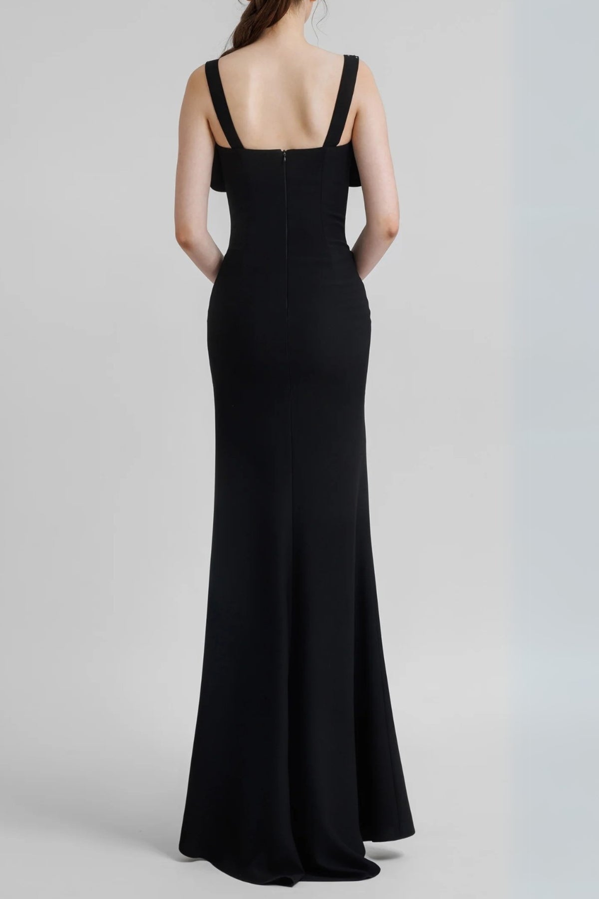 Sleeveless Corset maxi Dress in black