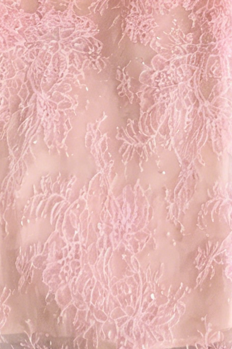 PINK BEADED LACE DRESS