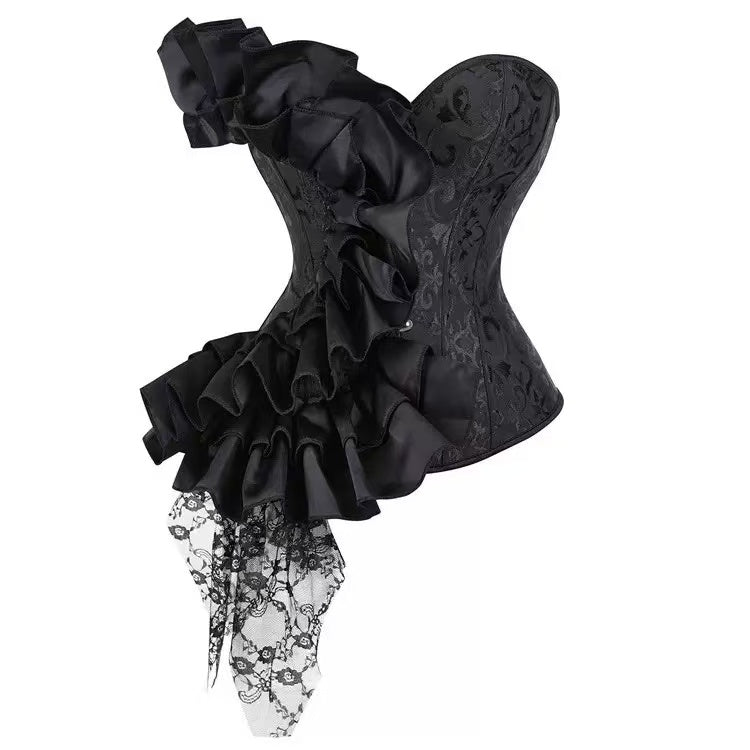 Retro satin STRAPLESS CORSET TOP
