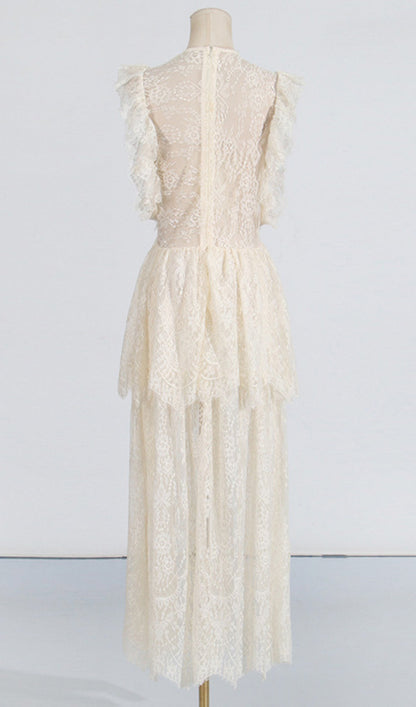 Tiered Lace Maxi Dress
