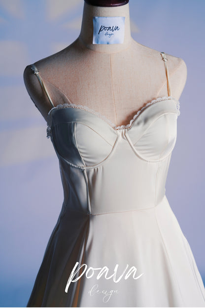 WHITE TULLE MIDI DRESS