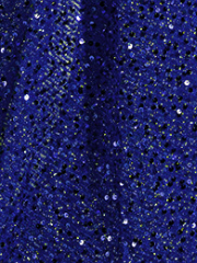 Royal Blue Sequin Off-The-Shoulder Floor-Length Gown with Corset Lace-Up Back